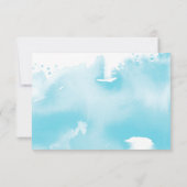 EMPFANG mit handgezapftem Wasserfarben Einladung (Rückseite)