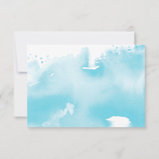 EMPFANG mit handgezapftem Wasserfarben Einladung (Rückseite)