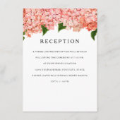 Empfang MODERN Breitband Vintag Hydrangea Begleitkarte (Rückseite)