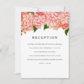 Empfang MODERN Breitband Vintag Hydrangea Einladung (Vorderseite)
