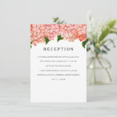 Empfang MODERN Breitband Vintag Hydrangea Einladung (Stehend Vorderseite)