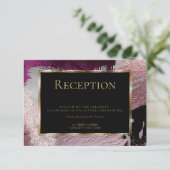 Empfang | Moderne Imitate Metallische Berry Stroke Einladung (Stehend Vorderseite)