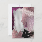 Empfang | Moderne Imitate Metallische Berry Stroke Einladung (Rückseite)