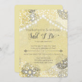 Empfang Nur Blume und Leuchten Party Einladungen (Vorne/Hinten)