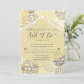 Empfang Nur Blume und Leuchten Party Einladungen (Stehend Vorderseite)