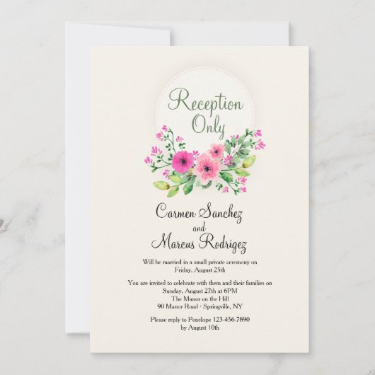 Empfang nur Einladung (Vorderseite)