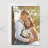 Empfang Nur Hochzeit Foto Gerade verheiratet Einladung (Rückseite)