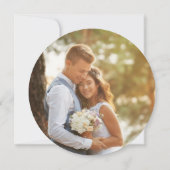 Empfang nur rustikale Hochzeitsholz Foto Schnitzel Einladung (Rückseite)