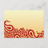 Empfang Paisley Indian Style Wedding Flat Card Begleitkarte (Rückseite)