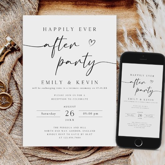 Empfang Party Einladung glücklicherweise je nach P