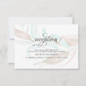 EMPFANG | Pastel Coral Aqua Aqua Aqua Einladung (Vorderseite)