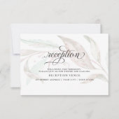 EMPFANG | Pastel Watercolor Wispy Foliage Einladung (Vorderseite)