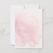 Empfang | Pink Blush Watercolor Wash Einladung (Rückseite)