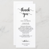 Empfang Place Setting Vielen Dank, Rustikale Karte (Vorne/Hinten)