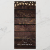 Empfang Platzierung Danke, Kraft Cards Programm (Rückseite)