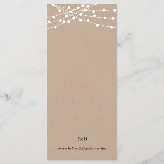 Empfang Platzierung Danke, Kraft Cards Programm (Rückseite)