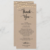 Empfang Platzierung Danke, Kraft Cards Programm (Vorne/Hinten)