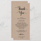 Empfang Platzierung Danke, Kraft Cards Programm (Vorne/Hinten)