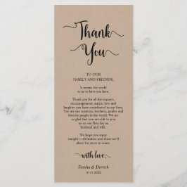 Empfang Platzierung Danke, Kraft Cards Programm