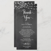 Empfang Platzierung Vielen Dank, Chat Card Programm (Vorne/Hinten)