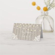 Empfang-Platzkarte für Soft Wood Look