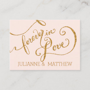 Empfang Platzkarten Script Forever Love Glitzer