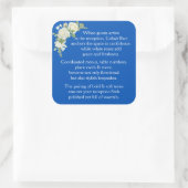 Empfang Quadratischer Aufkleber (Tasche)