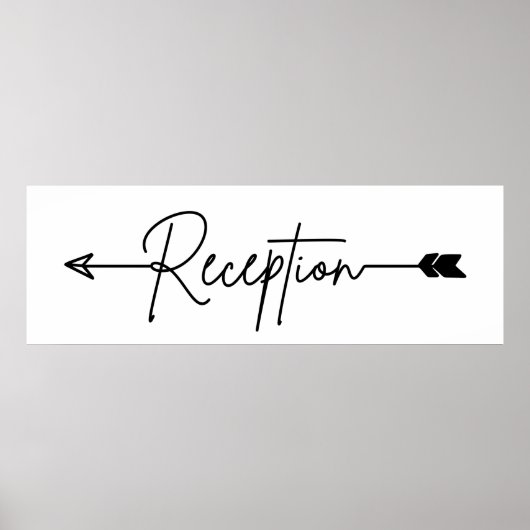 Empfang Richtungsschild, Pfeifenschild verlassen Poster (Vorne)