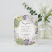 Empfang Rose Peony Wreath Modern Simple Leaf Begleitkarte (Stehend Vorderseite)