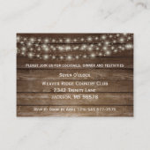 Empfang - Rustikaler Holzfass mit weißen Blume Begleitkarte (Rückseite)