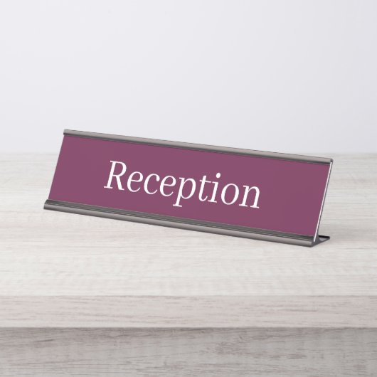 Empfang-Schreibtisch Schreibtischnamensplakette (Vorderseite )