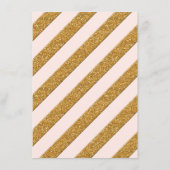 Empfang Script Forever in Liebe Gold Glitzer Begleitkarte (Rückseite)