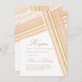 Empfang Script Typografie Moderne Linien Kunst, Di Einladung (Vorne/Hinten)