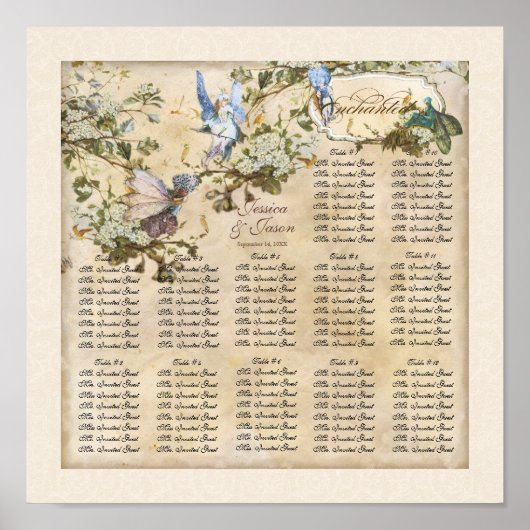 Empfang-Seekarte für verzauberte Feen Poster (Vorne)