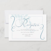 Empfang - Selten rauchen blau botanisch Einladung (Vorderseite)