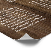 Empfang-Sitzplan für kundenspezifische Beleuchtung Poster (Ecke)