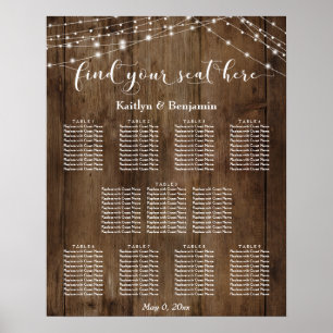 Empfang-Sitzplan für kundenspezifische Beleuchtung Poster