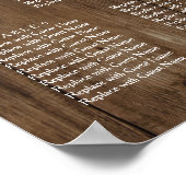 Empfang-Sitzplan für kundenspezifische Beleuchtung Poster (Ecke)