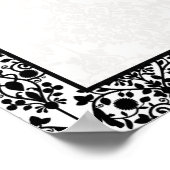 Empfang-Sitzplan für Schwarz und Weiß Poster (Ecke)