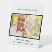 Empfang-Skript für die Beerdigung benutzerdefinier Sockelschild (Vorderseite)