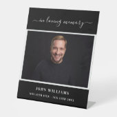 Empfang-Skript für die Beerdigung des Schwarzen Fo Sockelschild (Vorderseite)