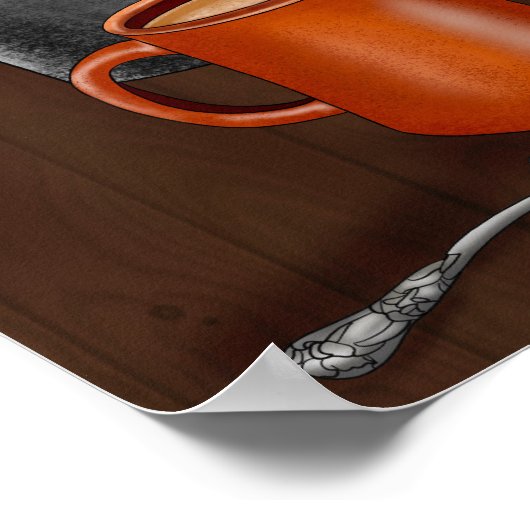 Empfang, Sonnenblumen, Donuts und Kaffee Poster (Ecke)