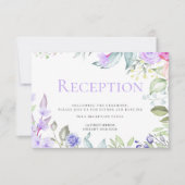 Empfang | Spring Pink Lilac Floral Frame Einladung (Vorderseite)