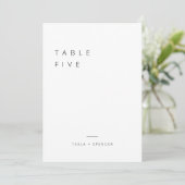 Empfang Tischnummer Minimalistisch Decor Card T102 (Stehend Vorderseite)