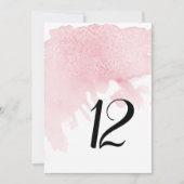 Empfang Tischnummer Modernes WASSERFALT Pink (Vorderseite)