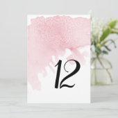 Empfang Tischnummer Modernes WASSERFALT Pink (Stehend Vorderseite)