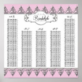 Empfang Tischplatte Barockschräge Silber Poster (Vorne)