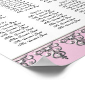 Empfang Tischplatte Barockschräge Silber Poster (Ecke)