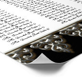 Empfang Tischplatte Barockschräge Silber Poster (Ecke)