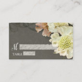 Empfang Tischsitze Moderne Graue Blumenkunst Platzkarte (Rückseite)